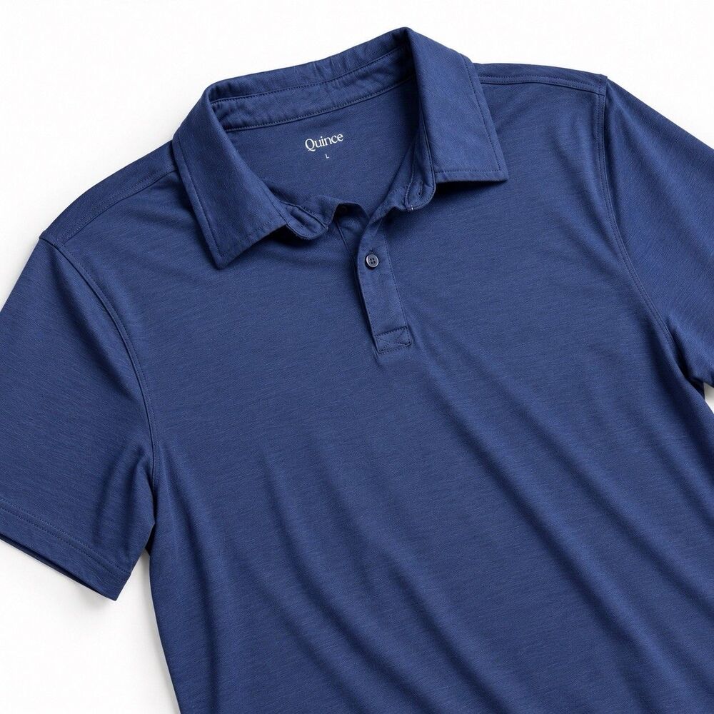 Quince Extra-Fine Australian Merino Polo Navy Men's L